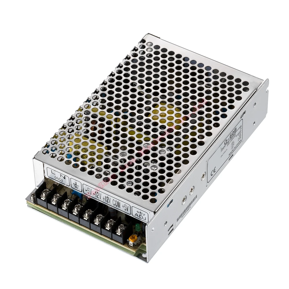 Q 60W Quad выходной Тип 5v 12v Промышленный источник питания трансформатор для CCTV 3D