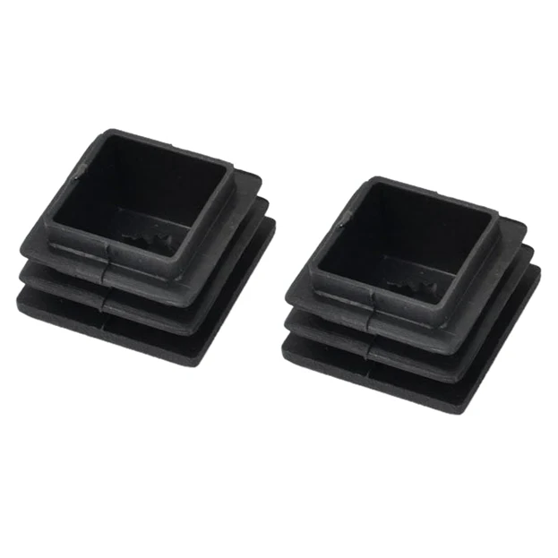 

20mm x 20mm Hard Plastic Pipe Flat End Inserted Tube Table LEG End Plug 10 pieces Black
