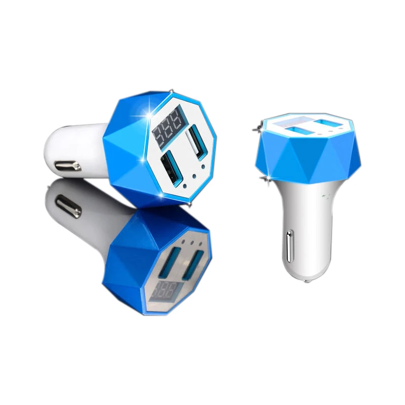 Автомобильное зарядное устройство цифровой дисплей двойной USB мода 5V 2.1A для iPhone