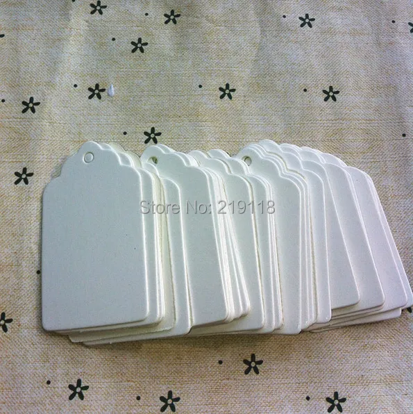 Бесплатная доставка Белая пустая картонная коробка подарок бирка Ювелирные