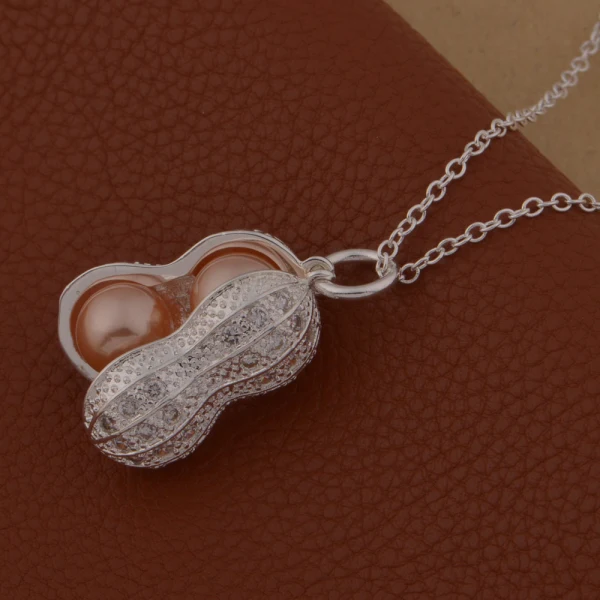 Женское вечерние жерелье с кулоном и жемчугом серебристого цвета|necklace with|designer