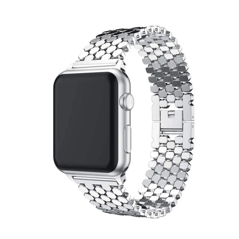 Для Apple Watch 4 40 мм 44 ремень заменить мужчин Т группа Нержавеющая сталь женщин