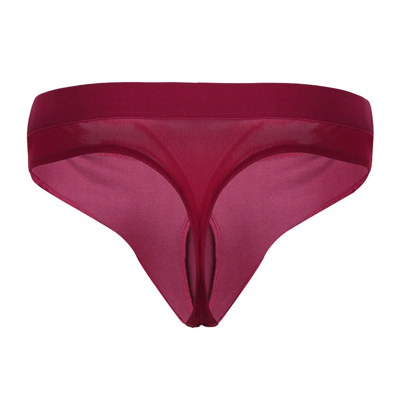 Мужские трусы бикини с низкой посадкой TiaoBug синие бархатные брифы из сетчатой