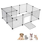 Портативный металлический проволочный забор, портативный манеж для домашних животных, клетка для животных, клетка-будка для маленьких животных, будка