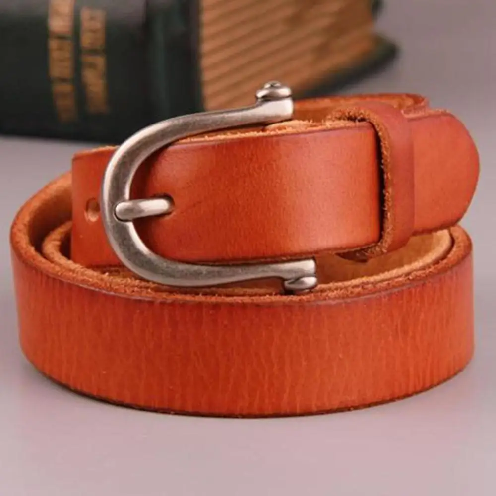 FAJARINA Retro Pure Cowskin Leather Belt Ladies Fashion Red Brown Clasp Buckles Cowhide Belts for Women Ornament 28mm N17FJ463