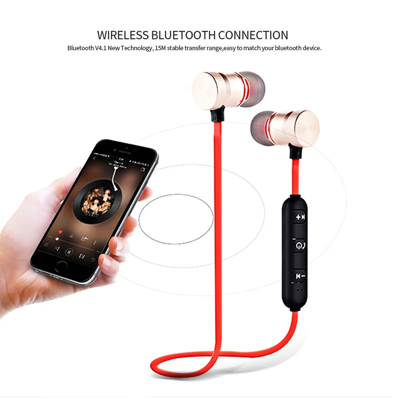 Спортивные Bluetooth наушники YMY беспроводные с микрофоном магнитные вкладыши