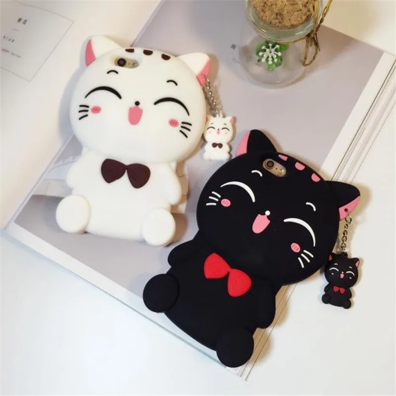Роскошный 3D милый мультяшный Мягкий силиконовый чехол для iPhone 5 5S 6 6S 7 Plus Микки