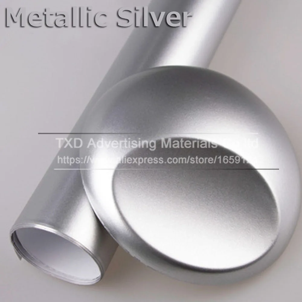 

10/20/30/40/50/60X152CM/Lot Silver chrome matte Film for car interior decoration Chrome metallic matt vinyl sticker by free ship