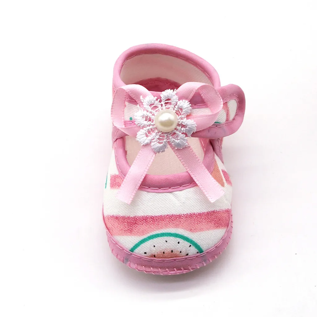 

SAGACE Watermelon Print Princess Newborn Baby Girls Prewalker Shoes Cute Toddler Shoes Infant Boys Soft Sole Baby Single Shoes
