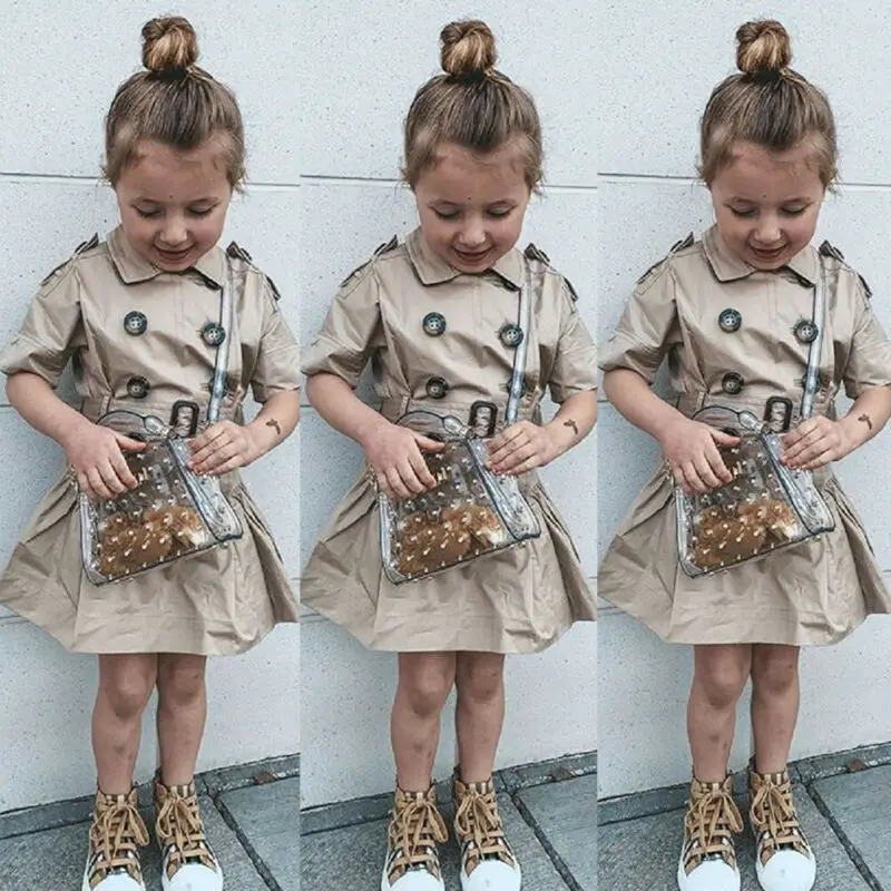 Осенняя модная детская одежда с короткими рукавами для маленьких девочек