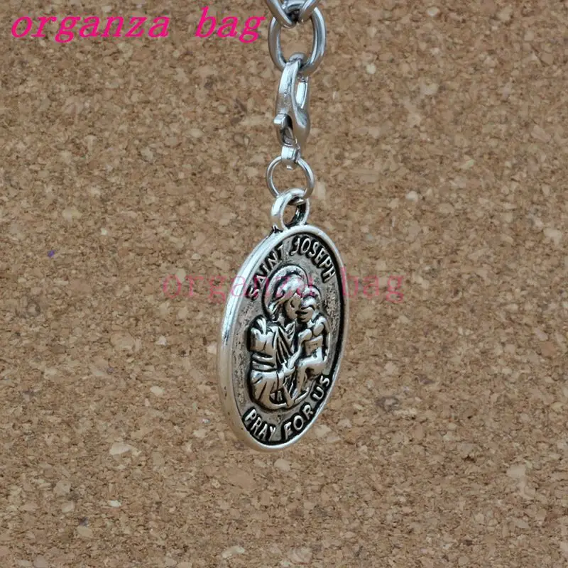 50 шт. из тибетского серебряного сплава &quotSAINT JOSEPH молимся для нас&quot Плавающие