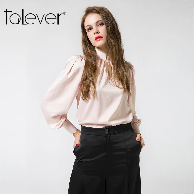 Talever модные топы женские лето-осень блузки 2017 дешевая одежда Китай фонарь рукав