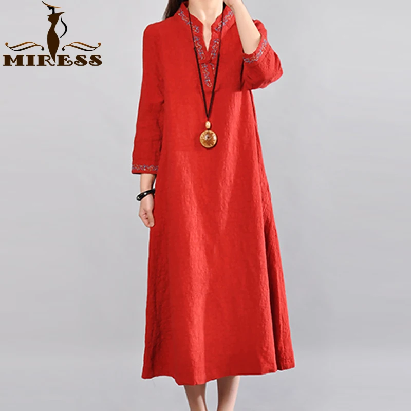 2017 плюс Размеры платье Повседневная Женская Большой S женские с винтажным