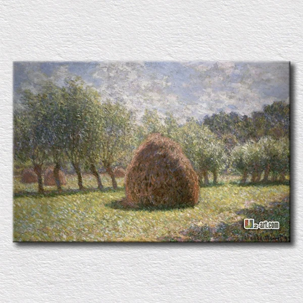 Всемирно известная картина стог сена на Giverny холст печать Высокое качество