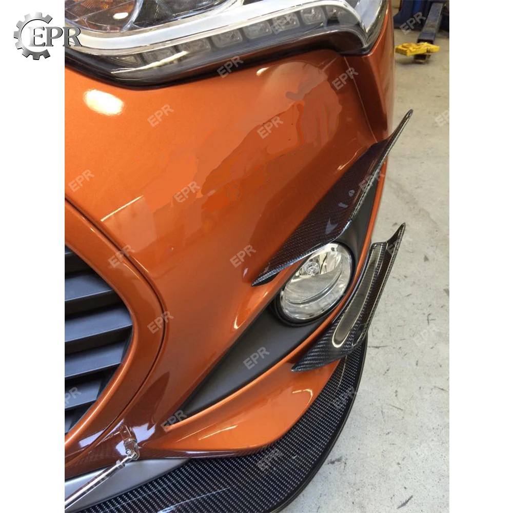 Углеродное волокно Canard для Hyundai Veloster Turbo углеродное бампер (4 шт.) Наборы тела