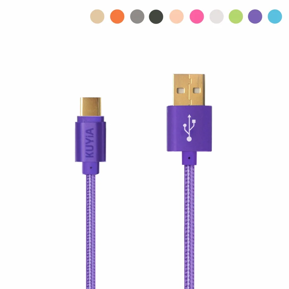 USB кабель Kuyia Type C 3 1 высокоскоростной для быстрой зарядки и передачи данных SONY LG