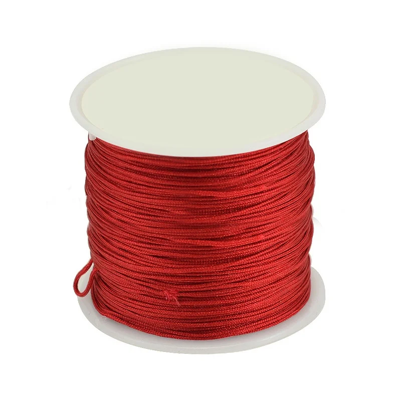 Jujube red 1 шт. DIY 0,8 мм тонкая Нефритовая линия неэластичные ручные линии Тонкая Красная Нить оплетка китайский узел одежда рыжие волнистые линии шитья - Цвет: Jujube red