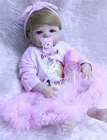 Кукла реборн силиконовая, Реалистичная кукла-младенец со светлыми волосами для девочек, 22 дюйма, 55 см, игрушка для детей, подарок для новорожденных