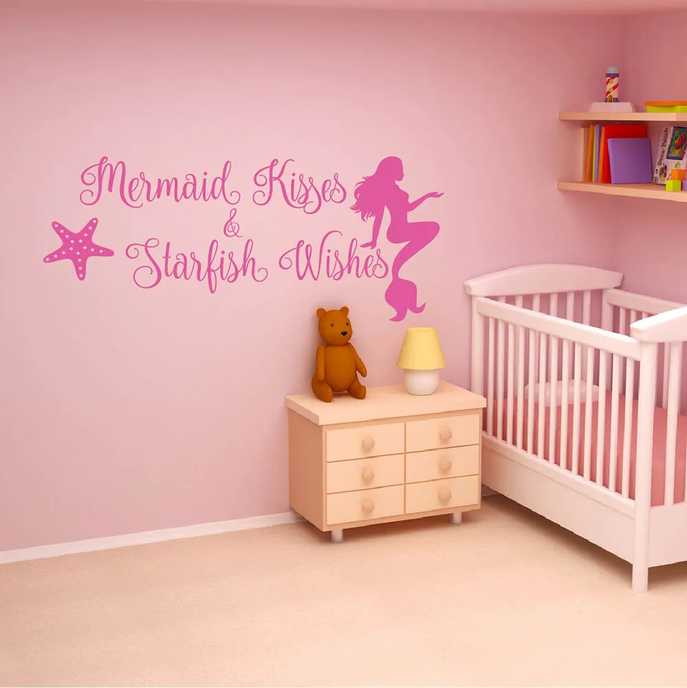 

Mermaid Beach Wall Quotes Words Removable Wall Decals Summer Holiday Vinyl Wall Stickers Home Decors Wall Art 630Q