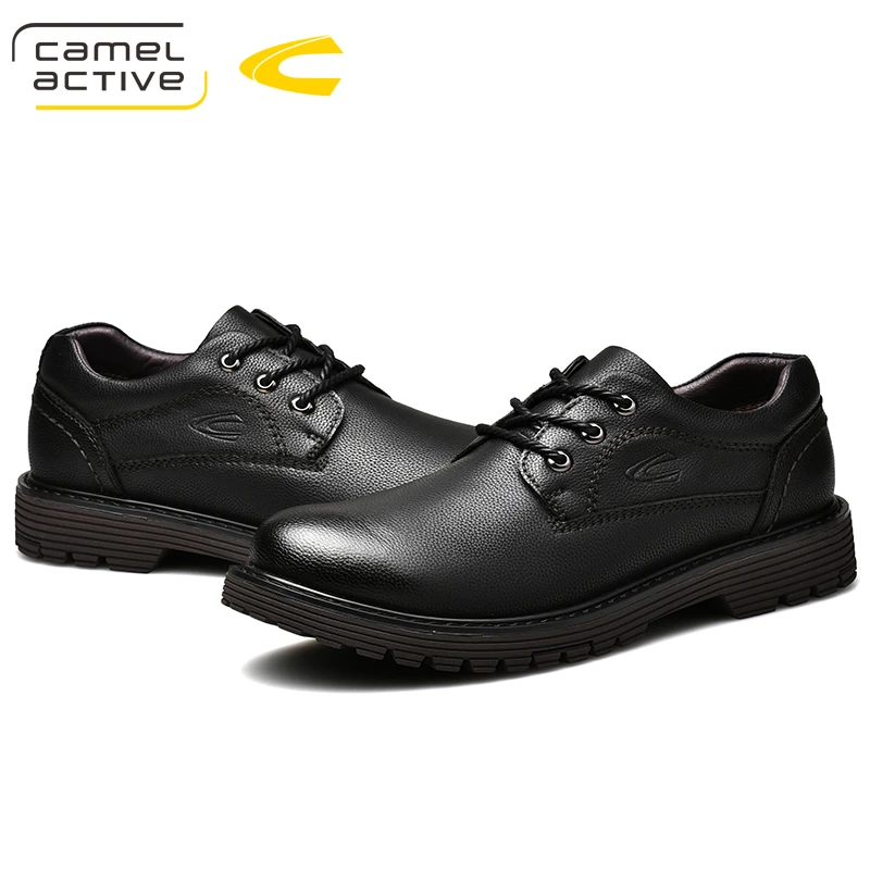 Мужские брендовые оксфорды Camel Active коричневые Формальные туфли из натуральной