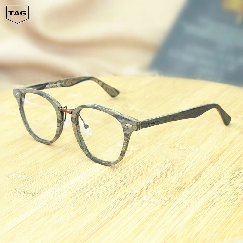 Мужские и женские очки с круглыми глазами дизайнерские в стиле ретро текстурой