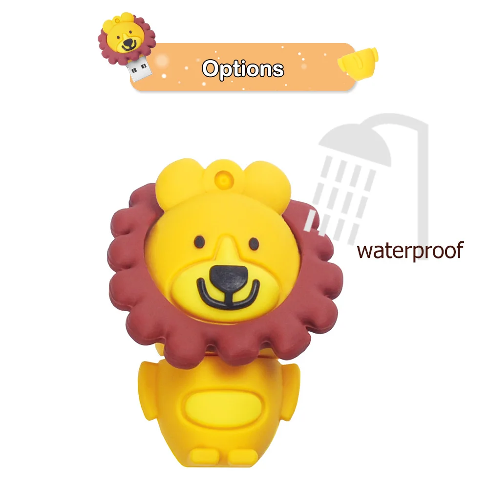 So Cute Lion USB Flash Drive Elephant Character 64gb 32gb 16gb 8gb 4gb U Disk Student Memory Stick Pendrive | Компьютеры и офис