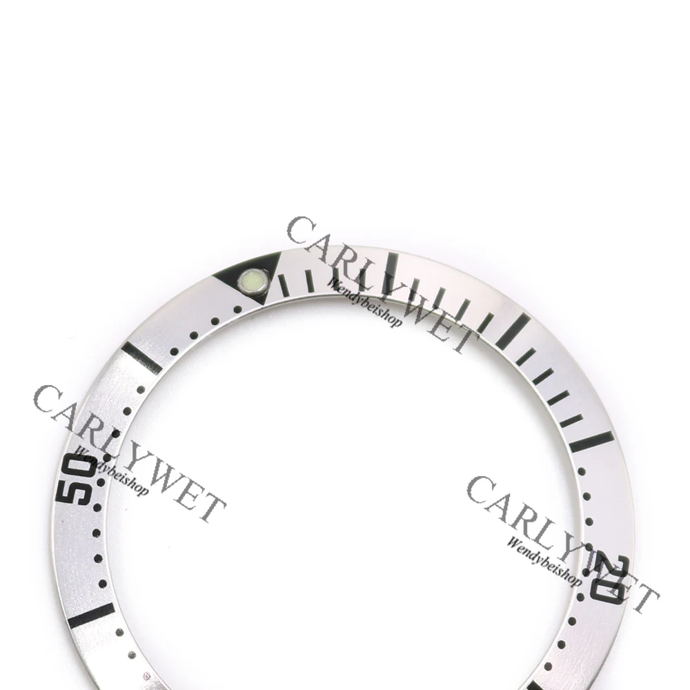 CARLYWET Wholesale High Quality Aluminum Silver with Black Writing Watch Bezel Insert for 2231