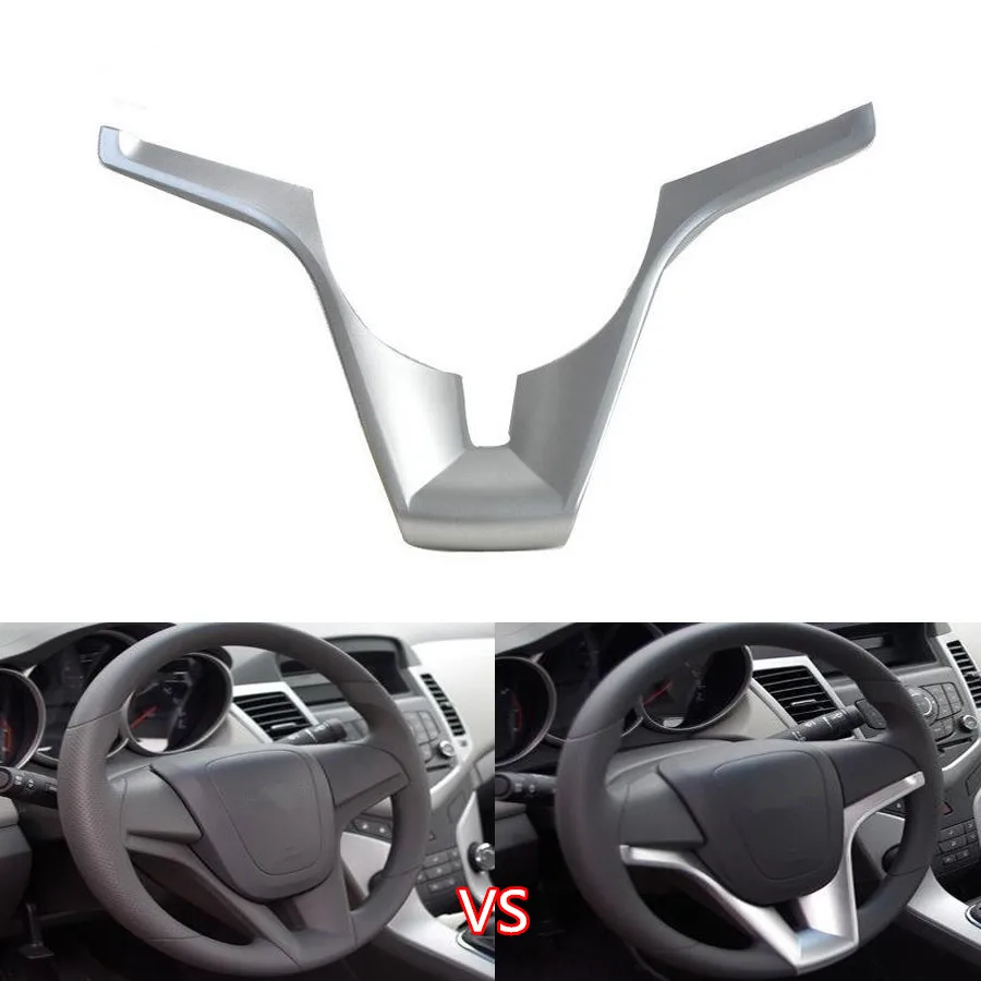 

YAQUICKA ABS Auto Car Steering Wheel Steering-wheel Trim Cover Styling Sticker For Chevrolet Cruze 2010-2014 Interior Accessory