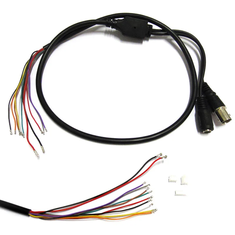 10X BNC Video DC12V Power OSD Control Pigtail Cable Analog CCTV Camera Module Board Menu Button Joy end cable | Безопасность и
