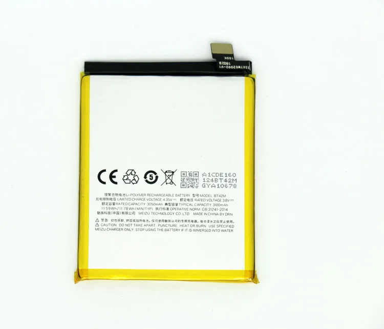 

For Meizu Metal M1 BT42M 3100mAh Battery Replacement High Quality Battery Parts Smart Phone