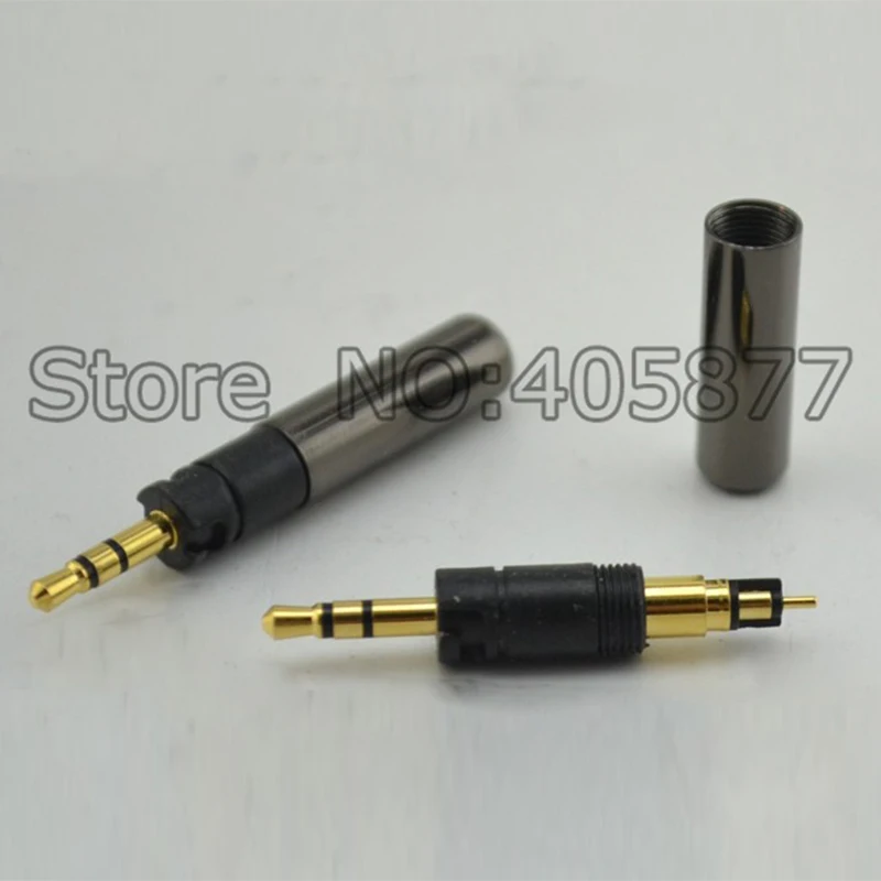 

10 pcs/lot Gold plated 2.5mm 3Pin For Senn heiser HD598 HD558 HD518 headphone Jack Plug