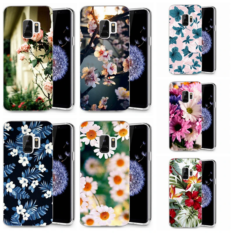 For Samsung Galaxy S3 S9 S9Plus S8 Plus S7 edge Note 8 TPU design Silicon Colorful pure white Flower Cover Case R099 |