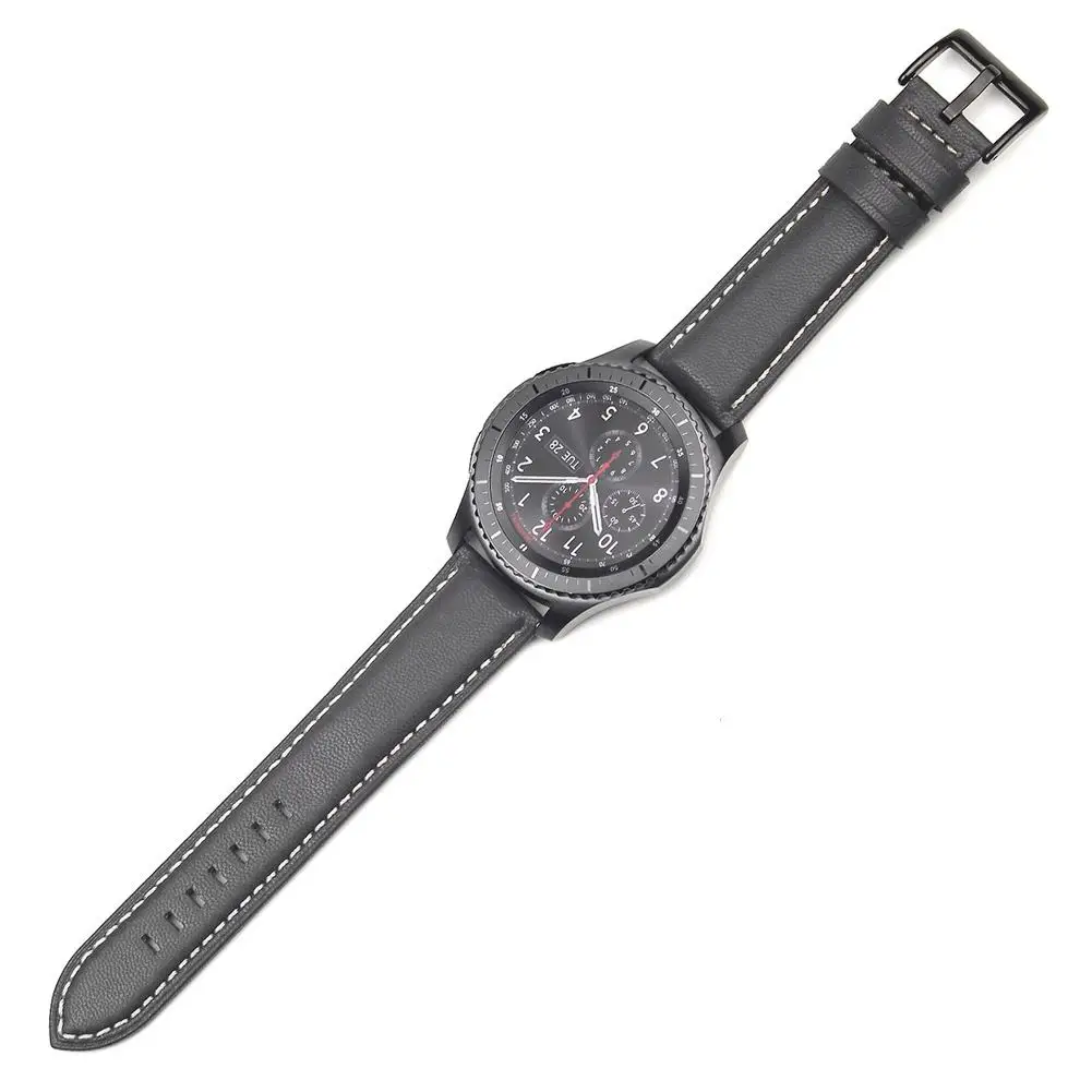 Для samsung gear S3 Frontier/Classic 22 мм Универсальный кожаный ремешок для часов Ремешок для наручных часов Замена умный браслет ремень