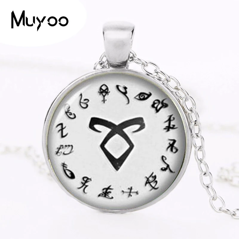 1 unids Hunter Rune Shadowhunter ожерелье с городом ожерельлье из хрусталя bones кабошон HZ1|crystal