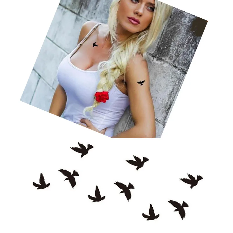 Водостойкая Временная тату наклейка Bittb 5 шт. черное украшение для рук|finger arm|tattoo