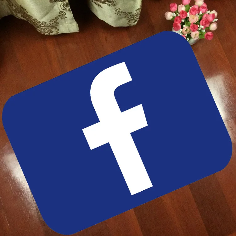 Коврики Нескользящие коврик мода мультфильм facebook Social F с логотипом напечатанным