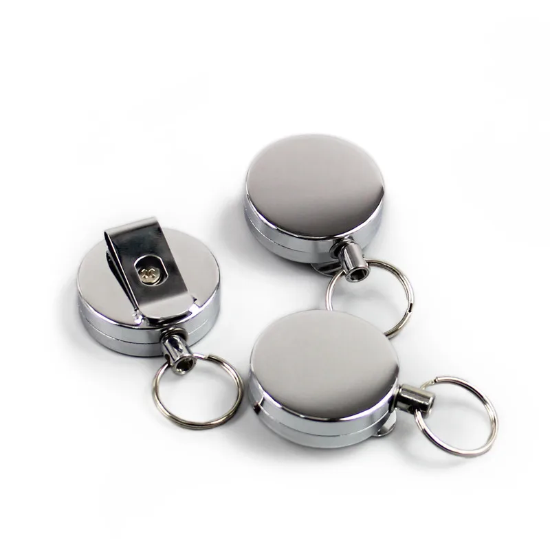 Высокое качество новейший металлический выдвижной значок держатель для ключей