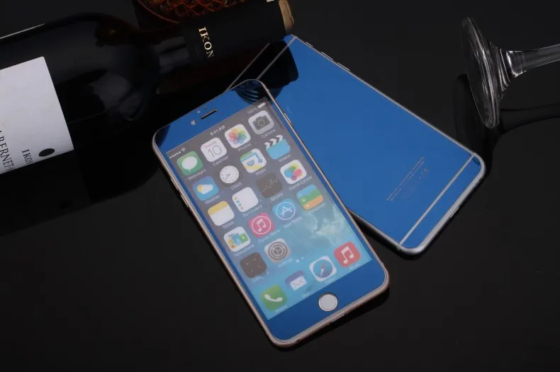 Передняя + задняя Гальваническое зеркальное Закаленное стекло Защитная пленка