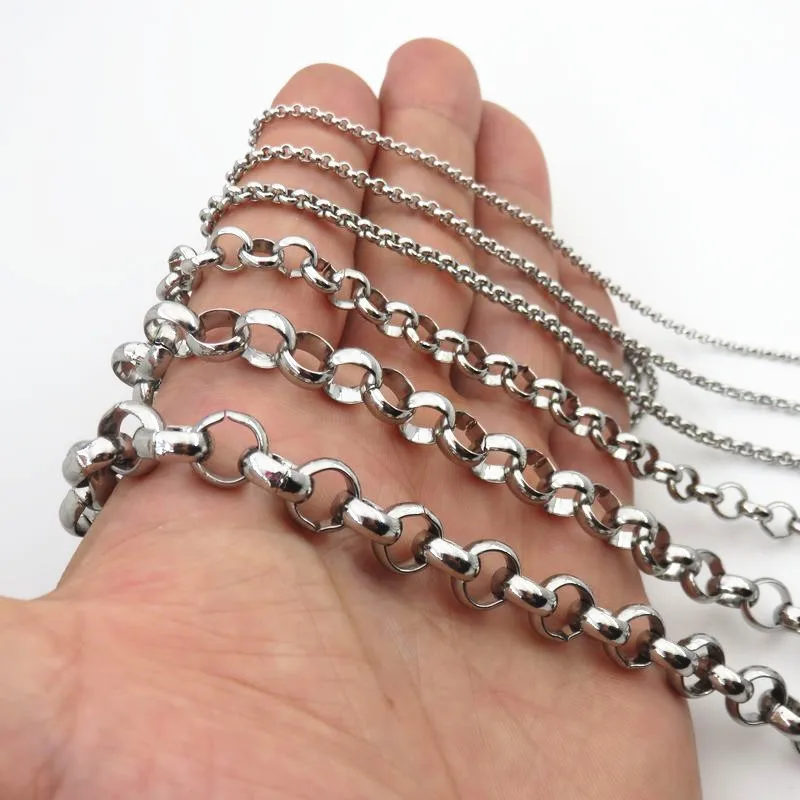 1 метровая круглая цепочка из нержавеющей стали DIY браслет ожерелье ювелирные