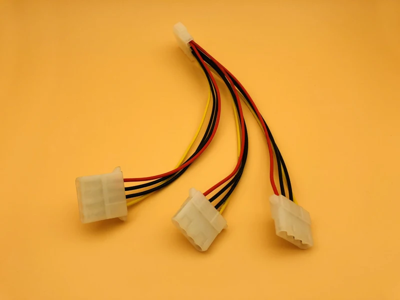 Высококачественные Кабели питания с 4 контактным разъемом Molex Male на 3 портовый