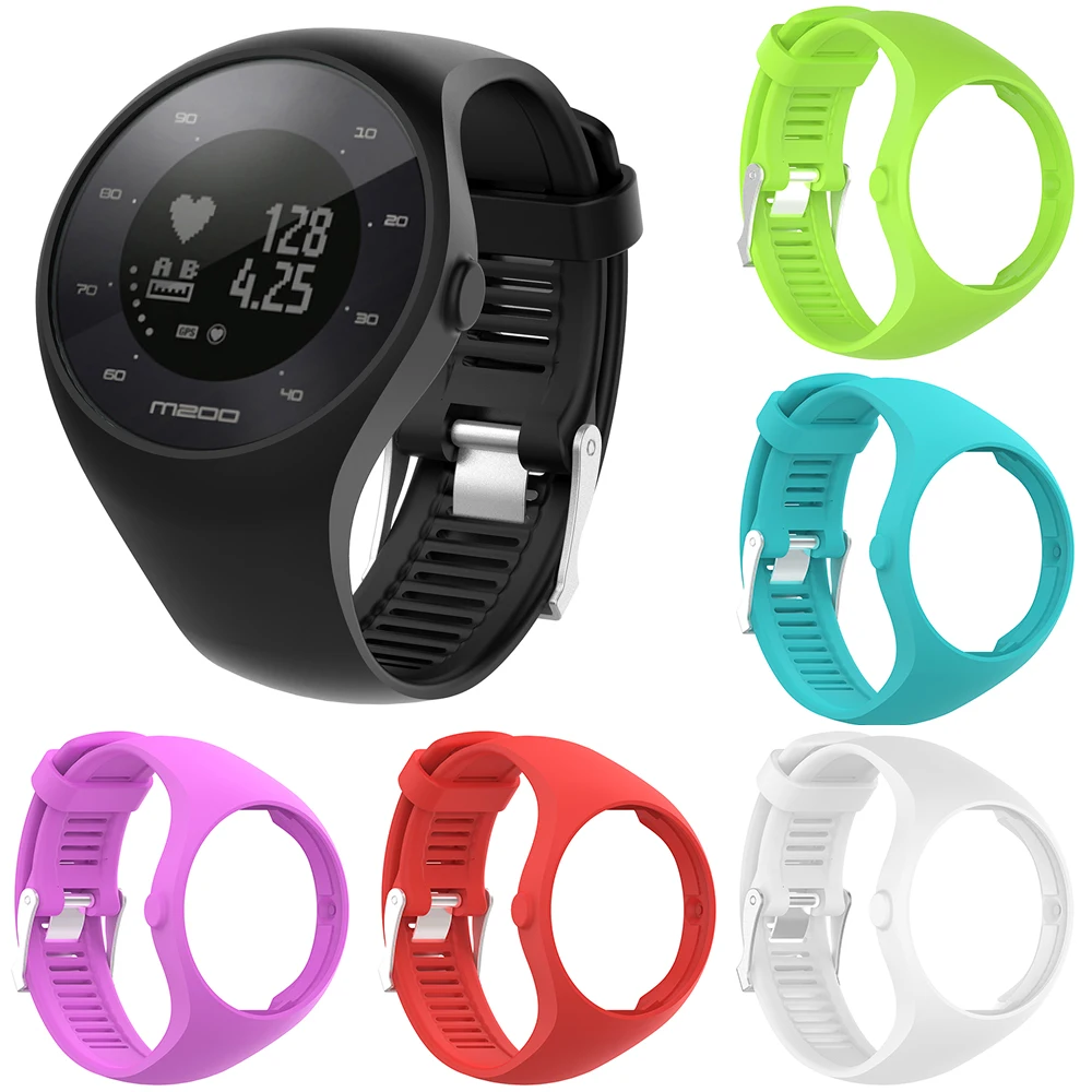 Ремешок силиконовый для часов Polar M200 GPS мягкий сменный Браслет с пряжкой