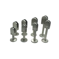 4pcs floor deck mount solid stainless steel glass clamp clip bracket holder for 6 8mm10 12mm glass jf1765