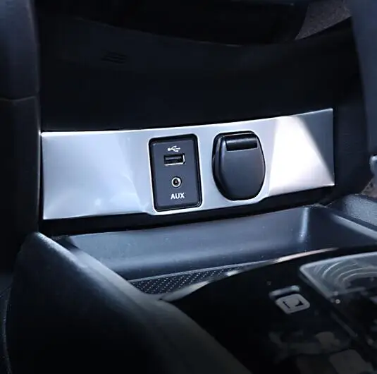 ABS Хромированная сигаретная Зажигалка Панель рамка накладка AUX USB крышка наклейка для Nissan X-TRAIL Xtrail T32