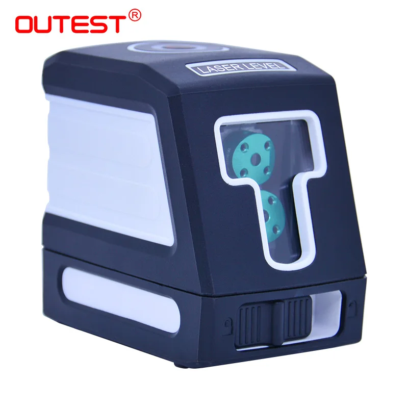 Лазерный уровень OUTEST T02 самонивелирующийся нивелир с зеленым лучом и 2 линиями