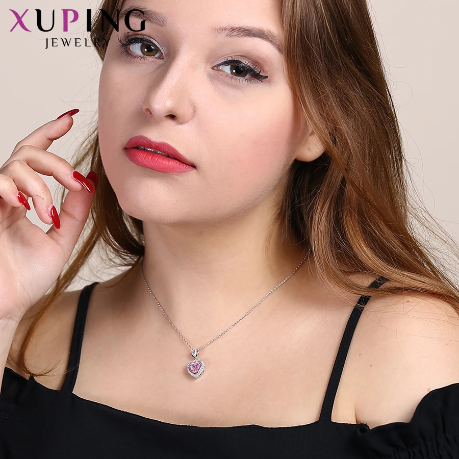 Xuping романтическая подвеска Высокое качество кристаллы от Swarovski любовь кулон ожерелья для женщин Девушка свадебный подарок S160-4046