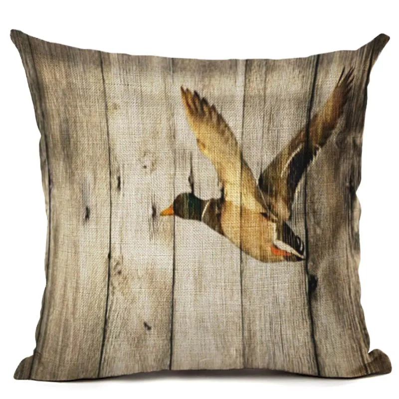 Наволочка в винтажном стиле с изображением животного петуха декоративная