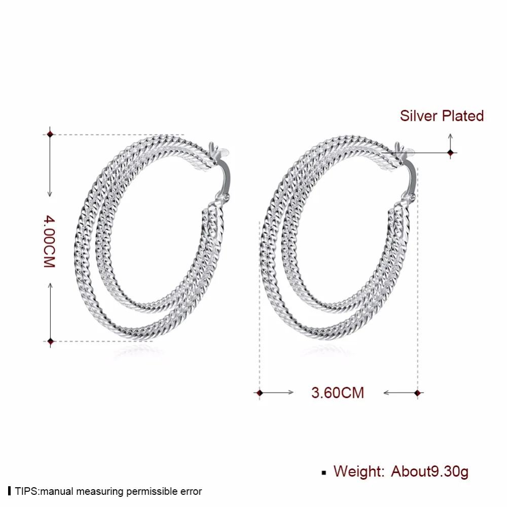 Женские витые серьги-кольца серебристого цвета минималистичные геометрические