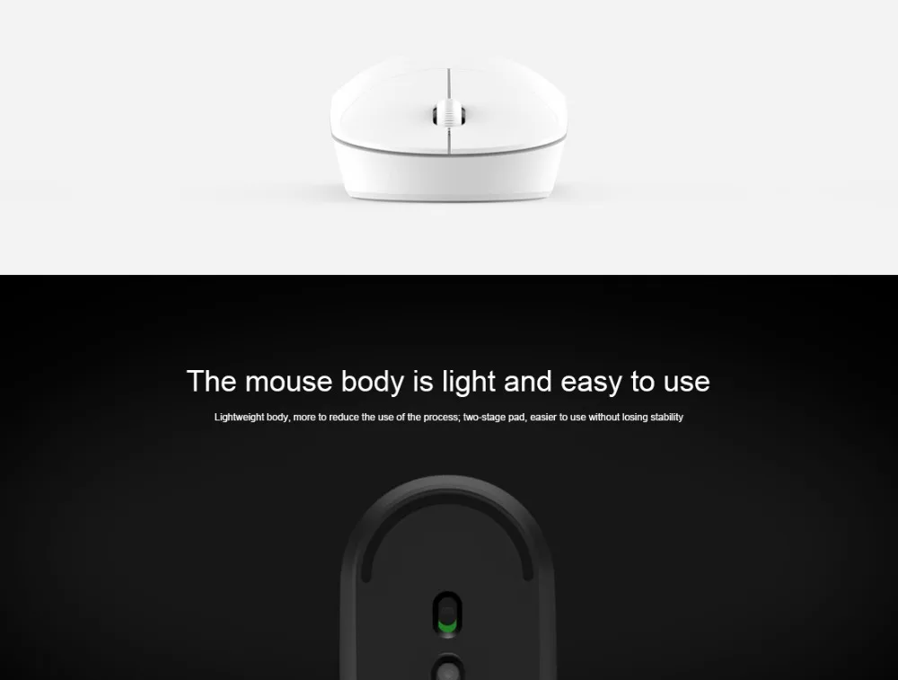 Оригинальная беспроводная мышь Xiao mi Youth Edition, портативная мышь mi mouse s из АБС-пластика, 2,4 ГГц, Wi-Fi управление, подключение 1200 точек/дюйм, легкий Bod