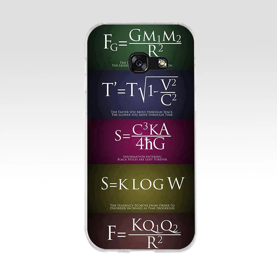 226AQ Mathematics And Physics Formulas Soft Silicone Tpu Cover phone Case for Samsung galaxy a3 a5 2016 2017 a6 A8 2018 | Мобильные