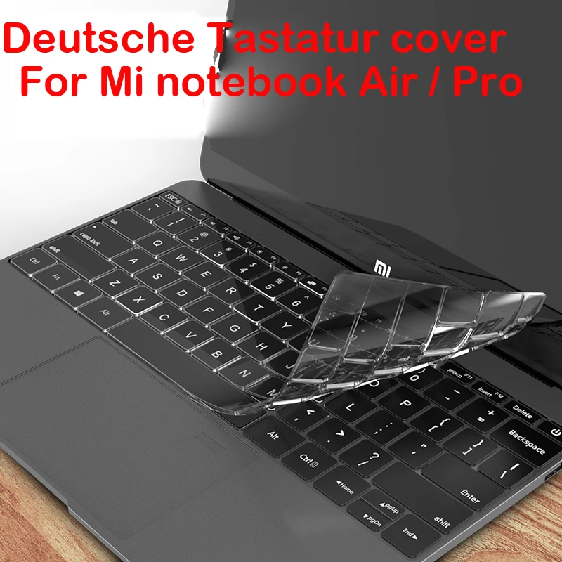 Силиконовая Защитная пленка для ноутбука Xiaomi Mi Air 12 13 5 3 Pro 15 6 чехол немецкой